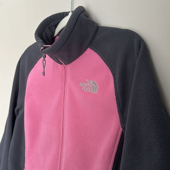 The North Face Women's Full Zip Fleece Jacket Pink&Grey Size M Authentic - Picture 5 of 12